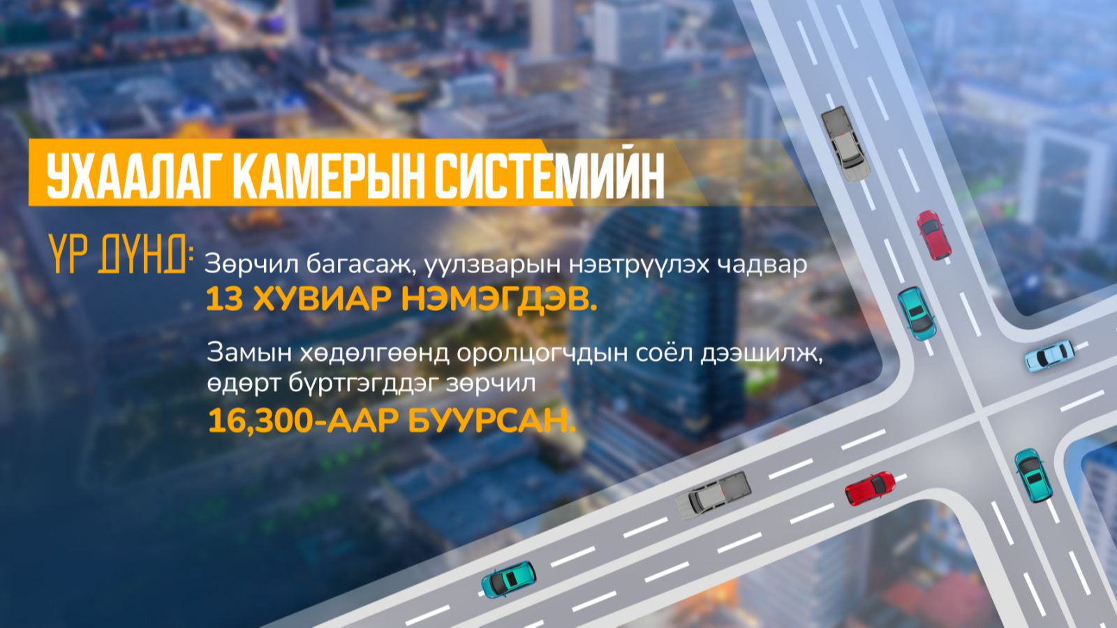 Зөрчил багасаж, уулзварын нэвтрүүлэх чадвар 13 хувиар нэмэгдэв